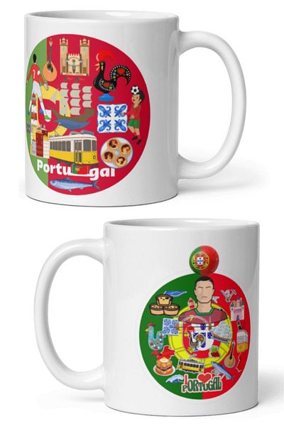 Dünyadan Hediyeler 2 Portugal Mug - Portugal Mug Cup Travel Souvenir