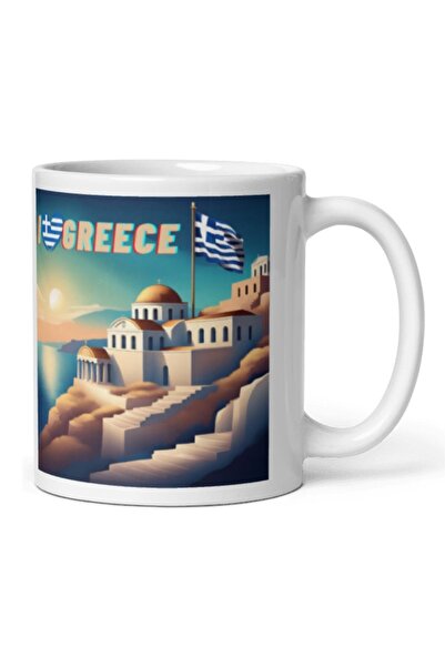 Dünyadan Hediyeler 2 Pieces of Travel Souvenir - Greece Mug Cup Greece Mug