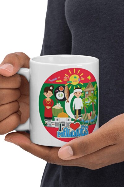 Dünyadan Hediyeler 2 Pieces Maldives Mug - Travel Souvenir Mug