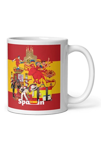 Dünyadan Hediyeler 2 Pieces of Spain Mug - Travel Souvenir Spain Mug