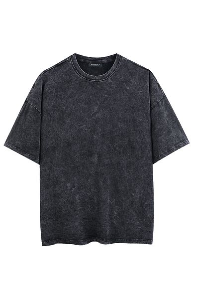 Mad&Calf Μπλουζάκι Unisex Washable Plain Crew Neck Oversize