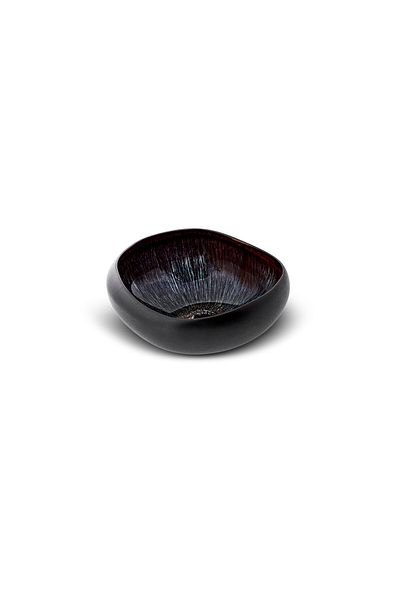 Karaca Galaktik Schwarze Schale - Stilvolles Steingutgeschirr mit großzügigen Maßen (14,5x13,5x7 cm)