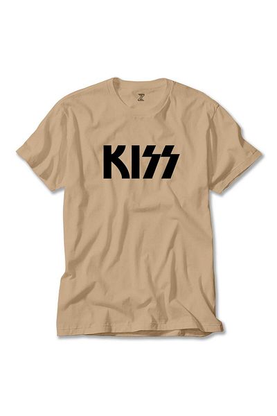 Z zepplin Κρεμ μπλουζάκι Kiss Logo 2