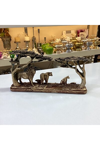 Gold home design Aslan Ailesi Dekoratif Obje Biblo