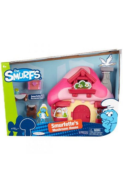 Tower Toys مجموعة بيت اللعب واللعب على شكل فطر اللطيف باللون الوردي