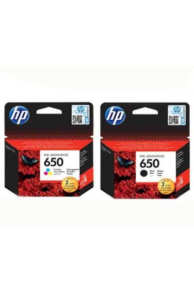 HP 650 Siyah Ve Renkli Kartuş Seti