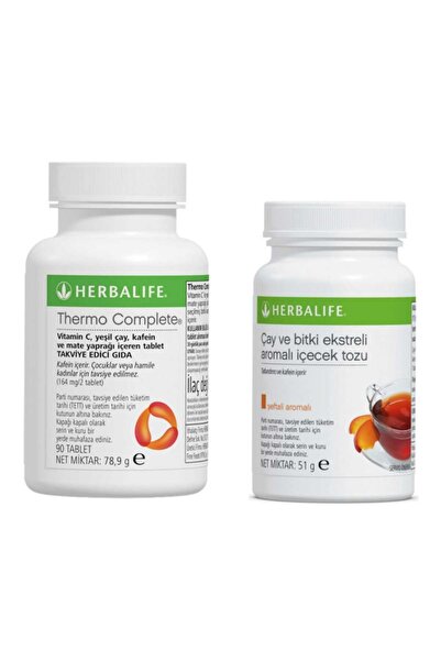 Herbalife İkili - Thermo Comlete 90lık Tablet ve Bitkisel 50gr Çay