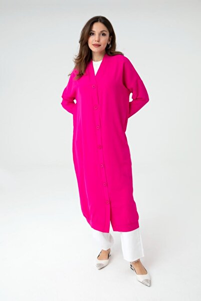 Puane Knee-Length Tunic - Buttoned from the Neck, Model 10421