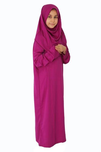 Monte Lui Kız Çocuk Tek Parça Namaz Elbisesi Gül Kurusu