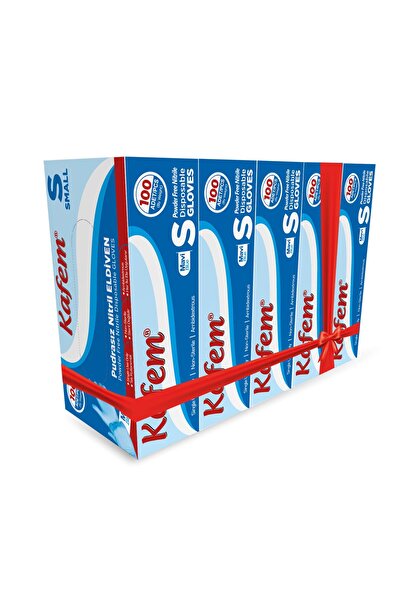 KAFEM Mavi Nitril Eldiven Pudrasız (S) 100 Lü X 5 Paket