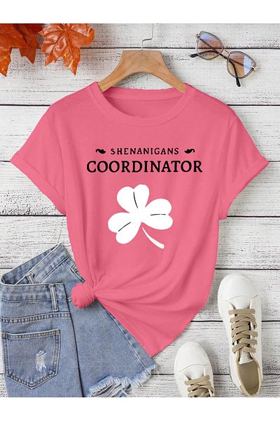 aynewmoda Oversize Coordinator Printed T-shirt