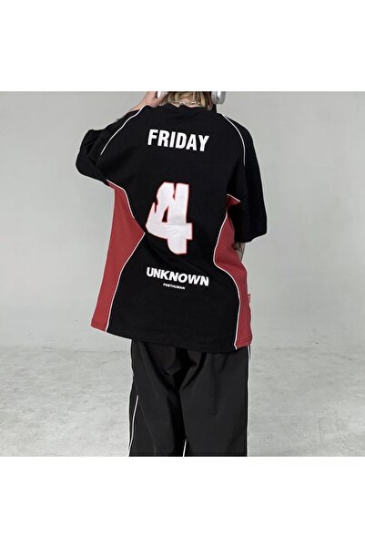 Köstebek Unisex Friday Unknown Red Stripe T-shirt