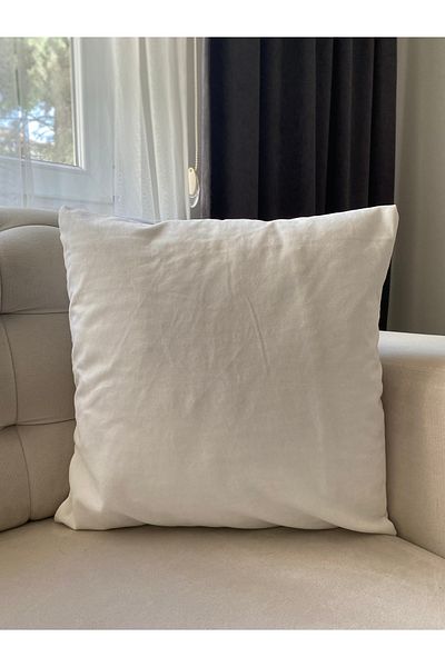 Parla Life White Color Towel Fabric Cushion Cover
