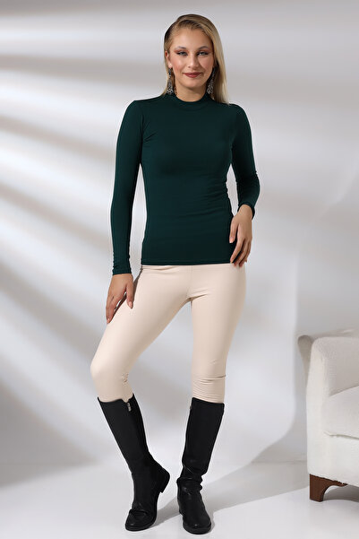 Endies Bluză cu mânecă lungă Half Fisherman Compact Lycra Guler 19939 Verde î...