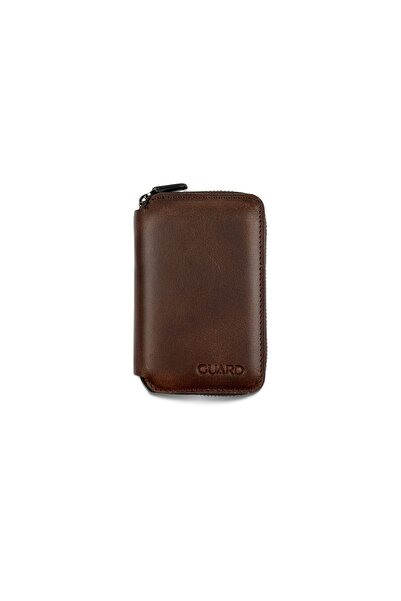 GUARD Hakiki Deri Şeffaf Kart Bölmeli Kartlık