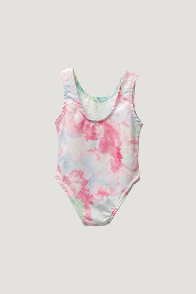 Pop Patterned Girl's Swimsuit - Summer Time