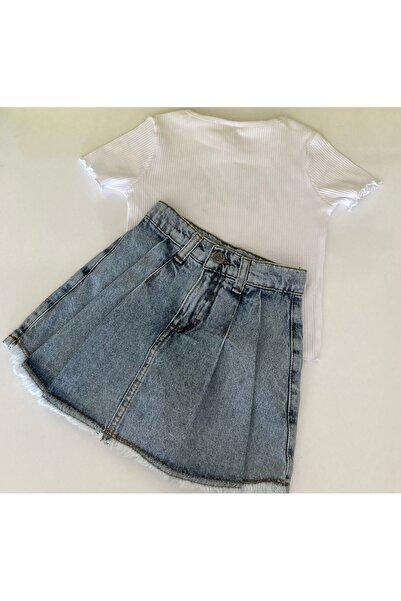 DMB BOYS & GIRLS Kız Çocuk Kot Şort Etek