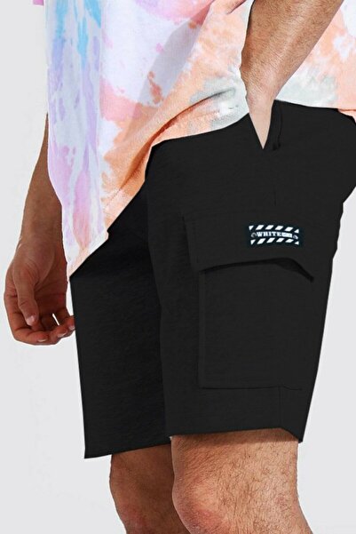 FUWEAR Unisex Pamuk Spor Unısex Kargo Cepli 2 Iplik Şort