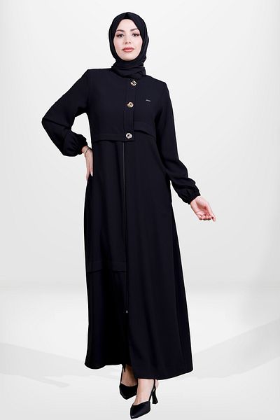 Beyza 3892 Μοντέλο Μαύρο Hijab Ferace