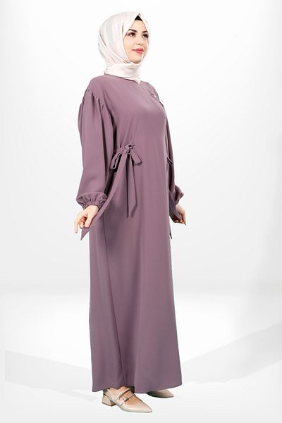 Beyza 5659 Μοντέλο Φόρεμα Hijab Dusty Rose Tulip