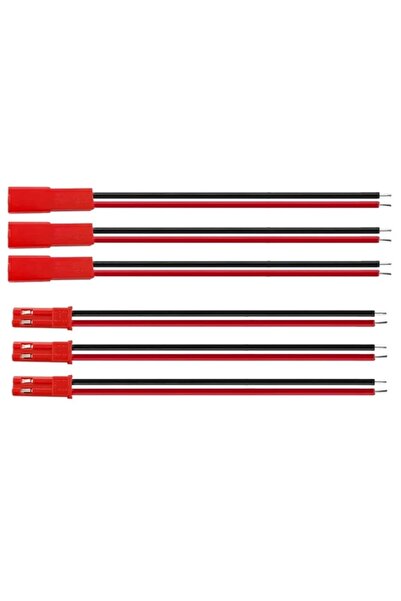Maroces 3 ADET 2 Pin 2.25mm JST Kablo (Erkek Dişi Takım) 10cm
