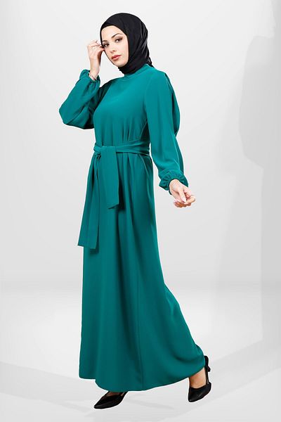 Beyza Πράσινο μανίκι μανίκι Hijab - 5545