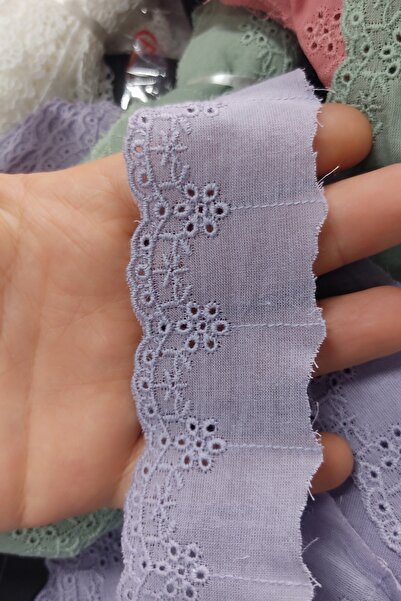 DUAYEN güpür fisto vual üzeri işleme rengarenk desen 1 metre