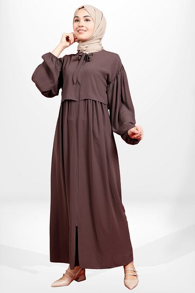 Beyza 3918 Model Hijab Smoke Bolero Ferace