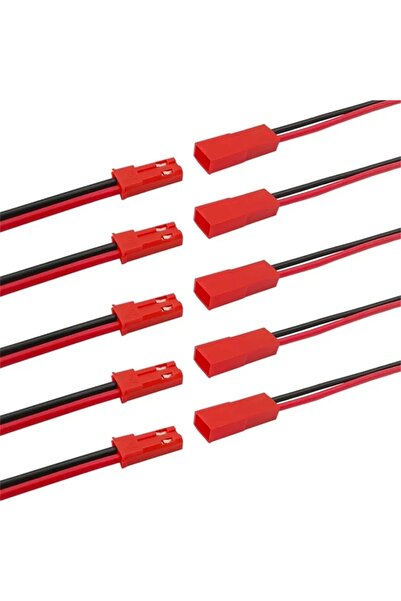 Maroces 5 ADET 2 Pin 2.25mm JST Kablo (Erkek Dişi Takım) 10cm