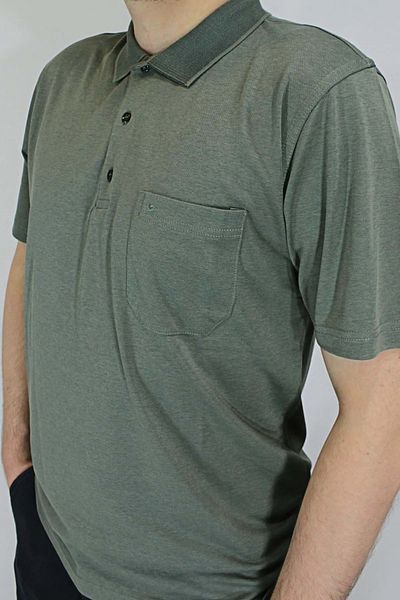 TANİŞ GİYİM Plus Size - Honeycomb Collar and Pocket Dad T-Shirt