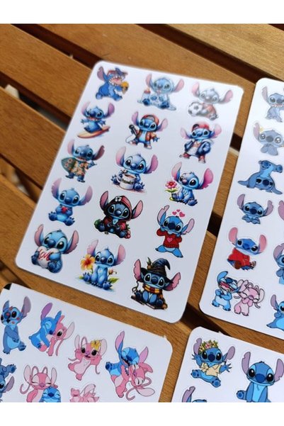 EyER Shoping Stich Sticker Label Set 4 Sheets A6 Size