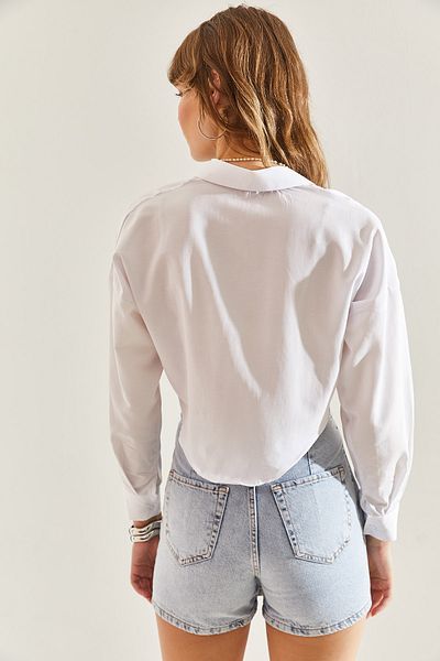 Bianco Lucci Oversize női Crop ing -60251088