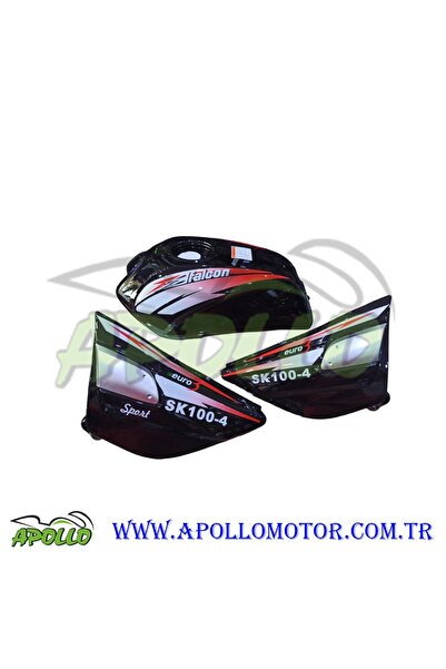 Falcon SK 100 SPORT FALCON BENZİN DEPOSU SİYAH + YAN KAPAK
