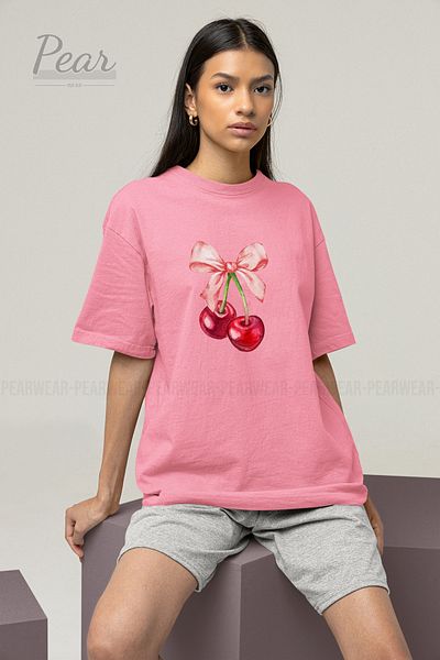 Pear Wear Μπλουζάκι Unisex με στάμπα Cherry T-shirt Oversize