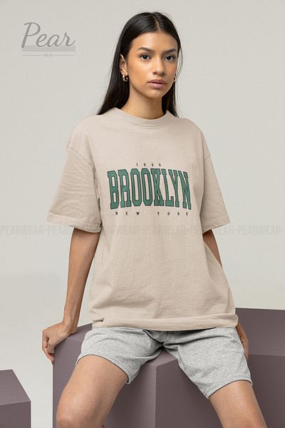Pear Wear Μπλουζάκι με στάμπα Brooklyn Unisex T-shirt Oversize