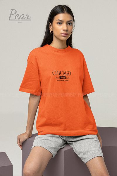 Pear Wear Μπλουζάκι Unisex Oversize Chicago Printed