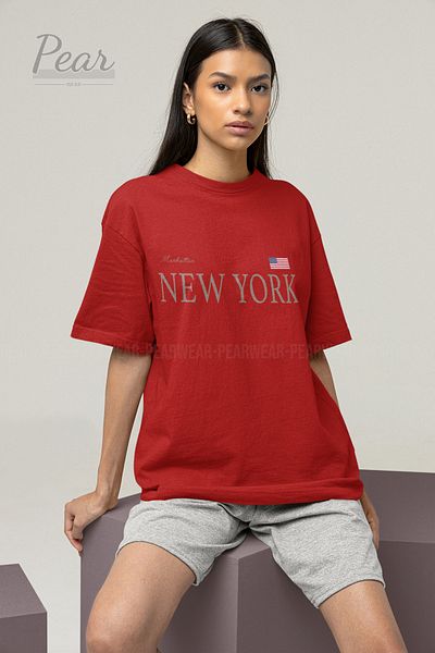 Pear Wear Μπλουζάκι New York Printed Unisex T-Shirt Oversize