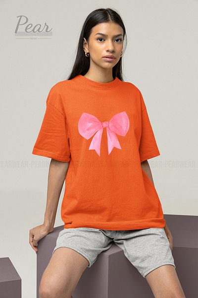 Pear Wear Μπλουζάκι Unisex Oversize - Κορδέλα με φιόγκο