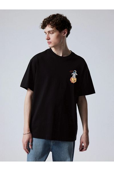 aynewmoda Astronaut front and back printed oversize T-shirt