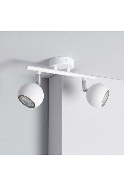 Rsylight Retro Metal Beyaz 2 Li 180 Derece Hareketli Led Spot Avize Günışığı ...