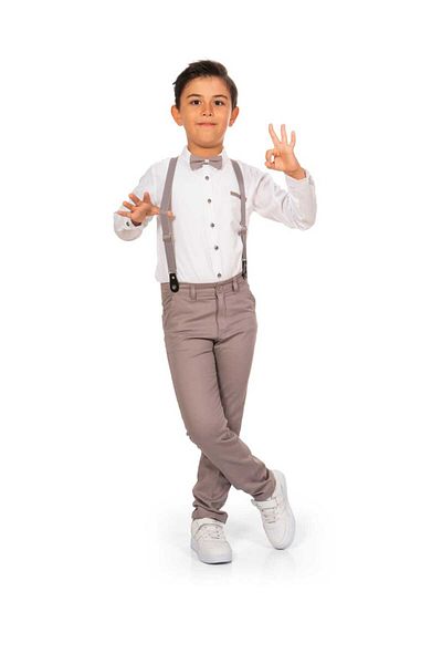 Terry Children's Oxford Shirt Bow Tie Suit