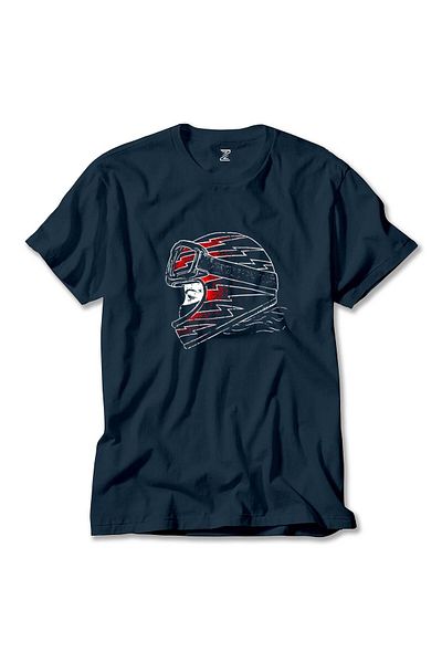 Z zepplin Μπλουζάκι μοτοσυκλέτας Thunder Girl Navy Blue