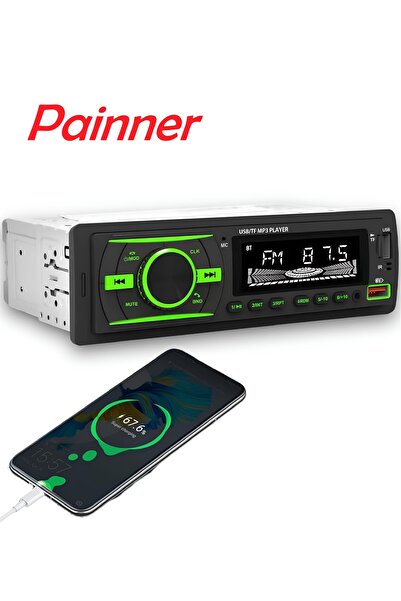 Painner Premio 2025 Özel Seri 2xusb Rgb Panel Oto Teyp Bluetooth Sd Aux 7renkli Amfi Çıkışlı Araba Teybi