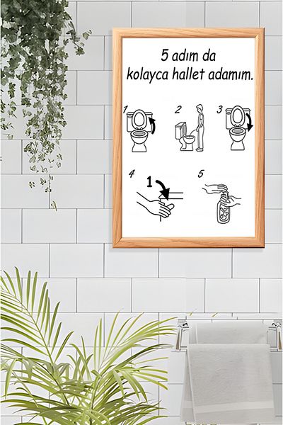 TRENDPOSTER Κανόνες μπάνιου Ξύλινο Φυσικό Πλαίσιο Πίνακας (ΣΤΟΙΧΕΙΑ ΑΠΟΣΤΟΛΗΣ ΜΕ ΔΙΠΛΗ ΤΑΙΝΙΑ ΚΑΙ ΠΥΡΟΣΚΕΥΗ.)