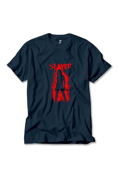 Z zepplin T-shirt Slayer Shadow Man Navy Blue
