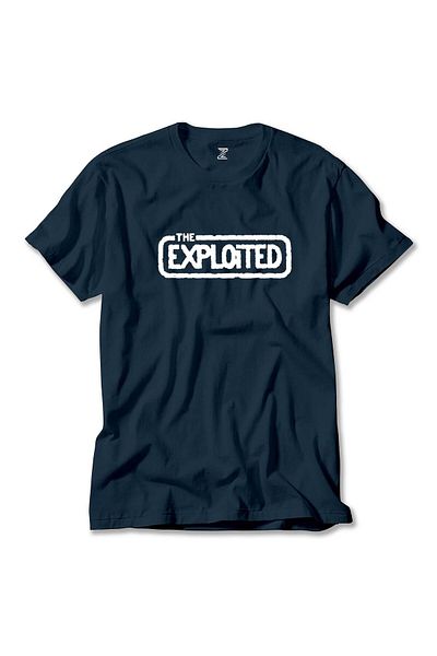 Z zepplin The Exploited Logo Navy Blue T-Shirt