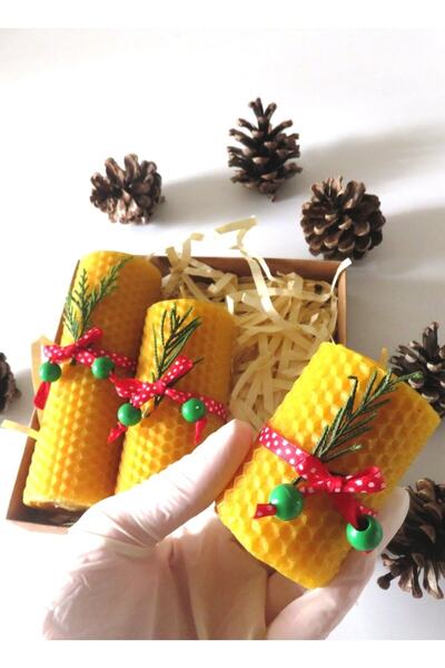 Petekoğlu Doğal Petek Balmumu Mum Çam Modeli