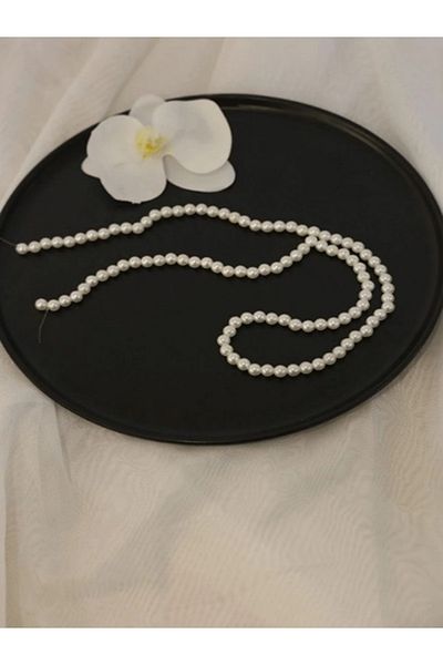 İsabella Accessories Κρεμ μαργαριτάρι μήκους 1 μέτρου που χύνεται για κορδέλες δαχτυλιδιών αρραβώνων και υπόσχεσης