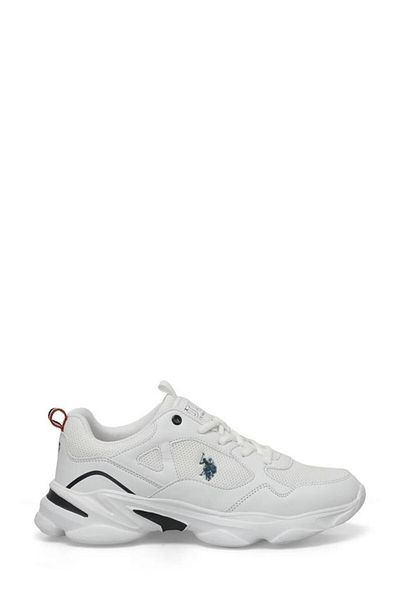 U.S. Polo Assn. U.S.POLO ASSN BOB 4FX WHITE NAVY BLUE COMFORT CASUAL ΑΝΑΤΟΜΙΚΑ ΑΘΛΗΤΙΚΑ ΠΑΠΟΥΤΣΙΑ