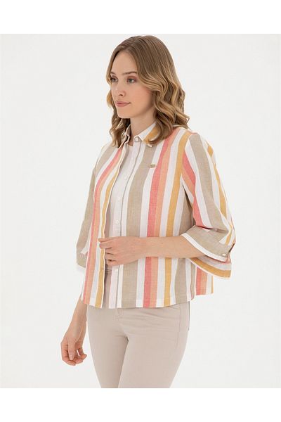 U.S. Polo Assn. BAZA. Polo Assn. Cămașă cu mânecă lungă Pıdra pentru femei MARA.